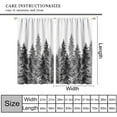 thumbnail image 4 of Forest Blackout Curtains Watercolor Black Grey Trees Rustic Forest Kids Boys Men Bedroom Living Room Bathroom Rod Pocket Decoration Window Drapes 2 Panels W26xL84in, 4 of 6