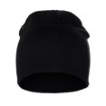 thumbnail image 2 of Classic Plain Cuffless Beanie Winter Knit Hat Skully Cap, Black, 2 of 2