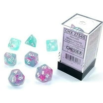Chessex Polyhedral Dice Set: Nebula Luminary - Wisteria w/White (7)