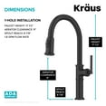 thumbnail image 5 of KRAUS Allyn Traditional Industrial Pull-Down Single Handle Kitchen Faucet in Matte Black, 5 of 7