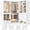 White, variant on iSunirm 55''L x 55''W 2-Piece Closet Organizer System, Corner Wardrobe System with 4 Drawers and Cube Storage, Reversible Organizer Unit for Closet, Bedroom, Black