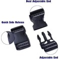 thumbnail image 4 of Hebilla de plástico de 4 piezas (25 mm de ancho) para liberación rápida en el costado de muñequeras, mochilas y equipo táctico, 4 of 5