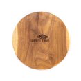 thumbnail image 4 of Rainforest Bowls Pizza Teak Wood Tray - 7.5 Inch 4-Pack, 4 of 5