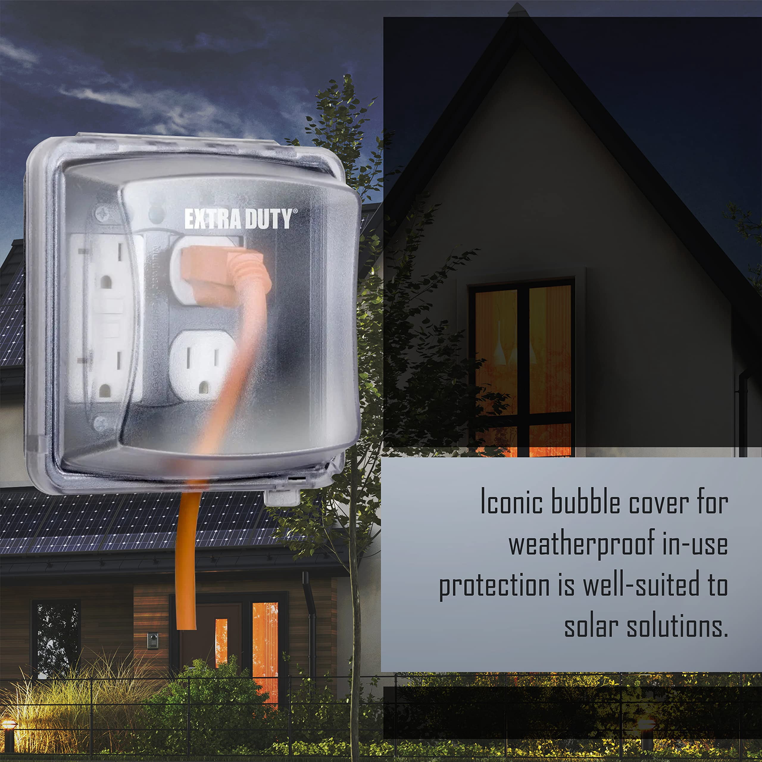 Hubbell 2-Gang Vertical Mount Non-Metallic In-Use Outdoor Outlet Cover