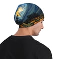 thumbnail image 5 of Xecao Elegant Sunset Sunflower Print Beanie Knitted Hat for Men Women, Winter Fashion Knit Cuffed Caps Unisex, 5 of 7