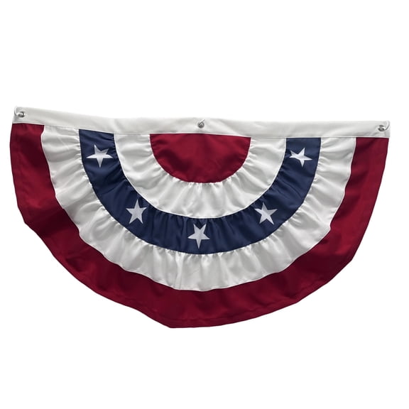 Luckky American Pleated Fan Flag,Patriotic Half Fan Bunting, 4th of July Memorial Day Decorations for 250th Anniversary