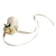 thumbnail image 2 of Pulseras de perlas con forma de flor y decoración de cinta, para novia y dama de honor. champán, 2 of 9