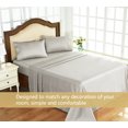 thumbnail image 2 of IBAMA 100% Cotton Sheets Set, 4 Pieces Bedding with Soft Silky Touch, Hypoallergenic 1x Fitted Sheet 1x Flat Sheet 2x Pillowcases-Grey, Queen Size, 2 of 6
