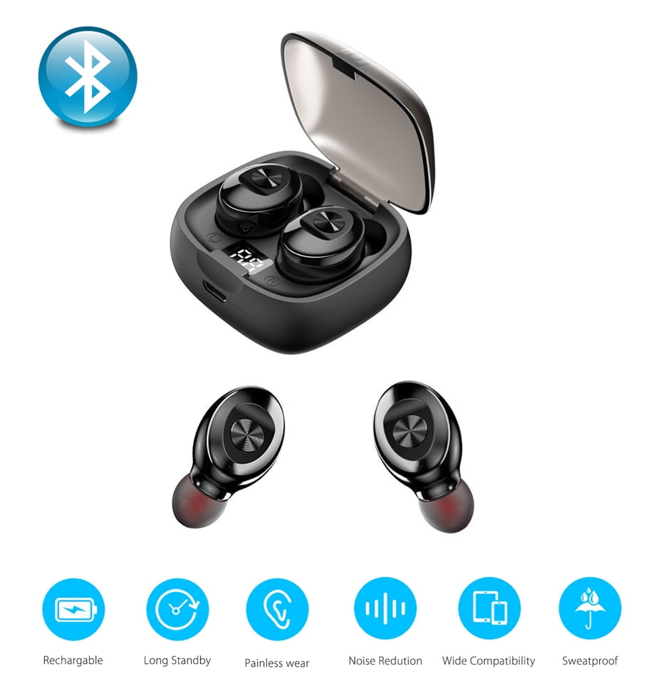 IPX6 Bluetooth 5.0 Headset TWS Wireless Earphones Earbuds Stereo Headphones