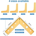 thumbnail image 2 of Juego de 4 patas para muebles doradas, carga de hasta 800 kg, patas de 10 cm con 20 tornillos y 4 protectores, patas de mesa de metal modernas en forma de triángulo, patas de mueble con pasador para a, 2 of 5