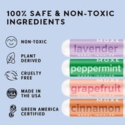 MOXE Nasal Stick Inhaler Lavander, Peppermint, Grapefruit and Cinnamon Scent Kit Phase II Scent Diversification Essential Oil Scent