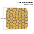 thumbnail image 3 of Pofeuu Sunflower Print Leather Coasters Set of 6, Round Cups Mugs Mat Pad for Home Kitchen Heat Resistant Drink Coasters,Square, 3 of 7