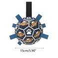 thumbnail image 3 of DPTALR Pet Interactive Pet Football Toy With Soft Rope For Grasping And Biting Dog Outdoor Training Football, 3 of 9