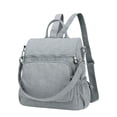thumbnail image 2 of Anti-Theft Convertible Backpack for Women Men, Waterproof Nylon Shoulder Bag Handbag with Multi Pockets(Gray), 2 of 9