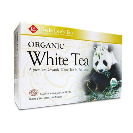 Blanc biologique Thé de l'oncle Lee thé, sachets de thé, 100 boîtes Count