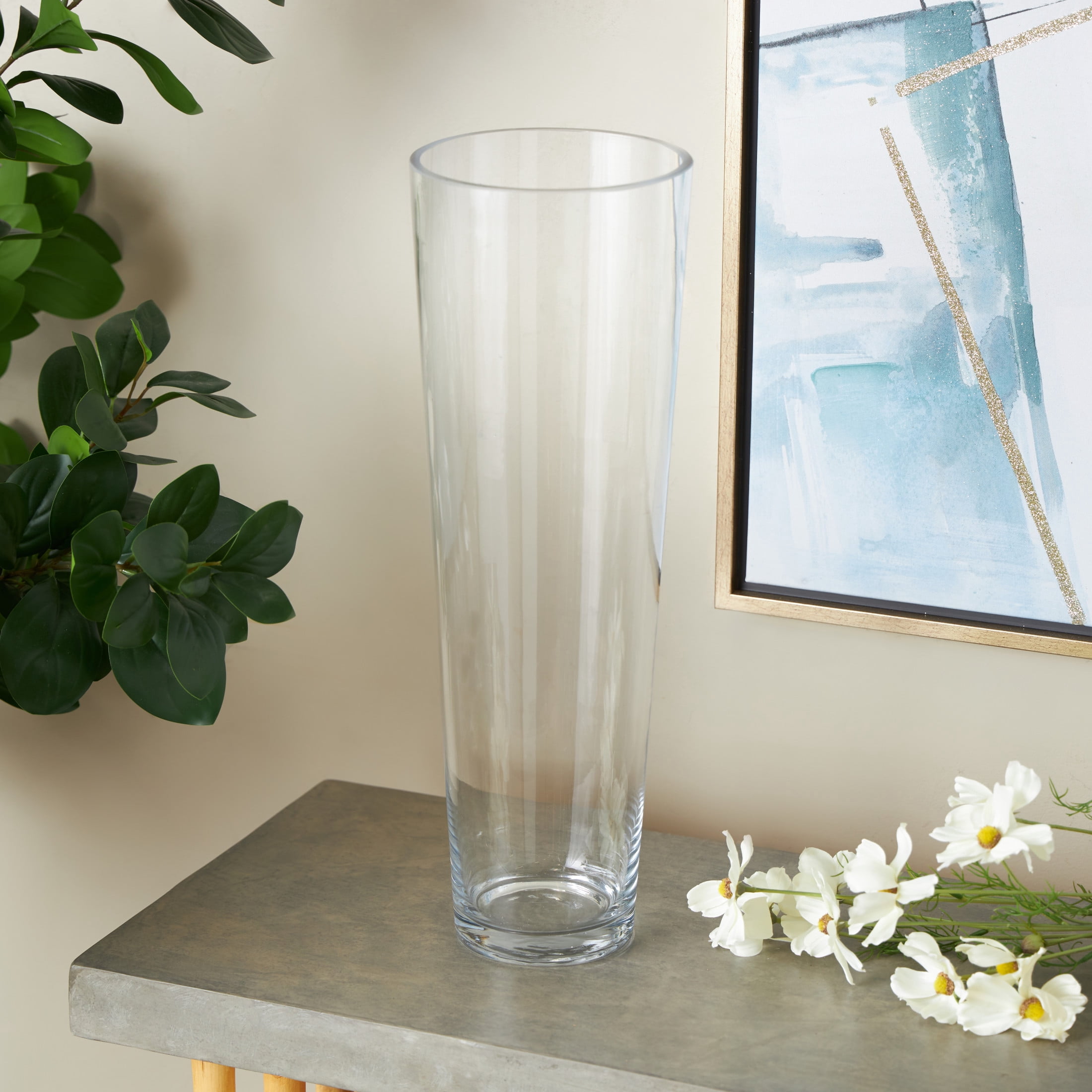 DecMode 24" Tall Glass Vase