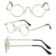 thumbnail image 5 of KOOSUFA Small Round Metal Reading Glasses 2.50 Blue Light Blocking Women Men Retro Eyeglasses Readers Eyewear Gold, 5 of 8
