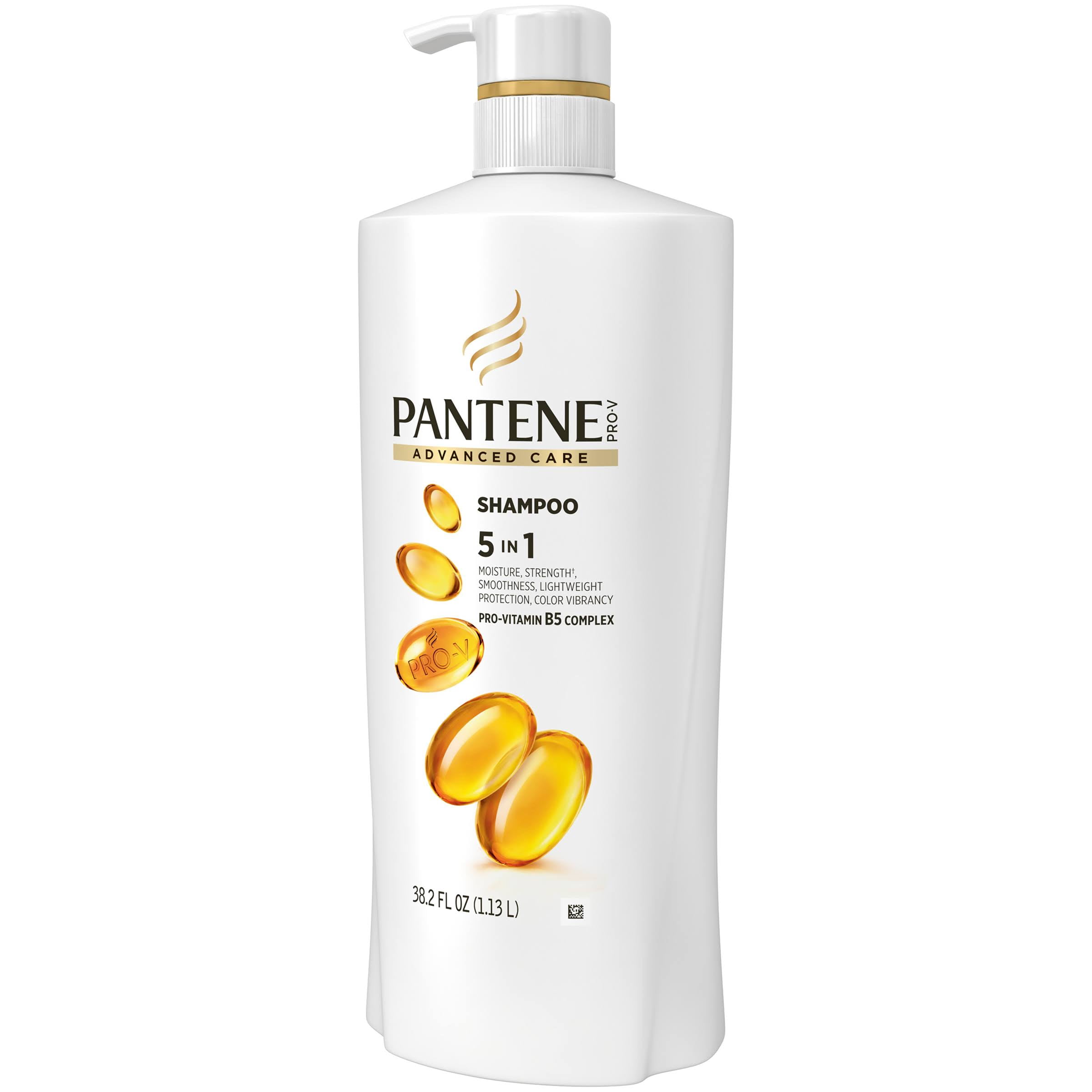 Pantene Advanced Shampoo 5 in 1 Pro Vitamin B5 Complex 38.2 FL OZ - Walmart.com
