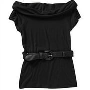 Susie Rose Juniors Plus Short Sleeve Marilyn Top w/Belt