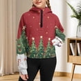 thumbnail image 7 of Chririnla Christmas Trees Quarter Zip Up sweatshirt for kids with Pocket Girls Half Zipper Sweatshirt kids Half Zipper Sweatshirts Size 5-6, 7 of 7
