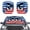 American Flag Angry Eyes, variant on XYZCANDO Car Windshield Sun Shade with Neon Pineapple Print, Reflector Sunshade 2 Piece Set for Blocking Heat, Fits Most Vehicle Sizes for Daily Driving