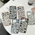 thumbnail image 5 of for iPhone Case,Luxury Crystal Bling Glitter Clear Flower Camera Lens Protection Soft Shockproof Phone Case (Silver,iPhone 15), 5 of 6