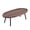 Walnut color, variant on Multi-Scenario Oval Coffee Table, Stain Resistant MDF Tray Top Sofa Table with Slim Black Legs, 47.2"×23.6" Reception Table for Home Office & Living Area