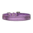 thumbnail image 2 of Mirage Pet Products 3/8-Inch Metallic 2-Tier Dog Collar, Medium, Purple, 2 of 2