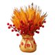 thumbnail image 1 of Jarrón de trigo seco con forma de bolsa, frutos rojos, arreglos florales de mesa, decoración floral Dorado, 1 of 9