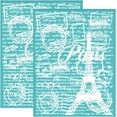 thumbnail image 2 of 2pcs 8.6x11 Inch Self-Adhesive Silk Screen Printing Stencil Reusable Eiffel Tower Mesh Stencils Parisian Postcard French Transfer Washable Home Decor for DIY T-Shirt Fabric Painting Decor, 2 of 9