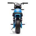 thumbnail image 6 of iYofe 24V Electric Motorcycle for Kids 8-14, 300W Motor Ride on Toys for Big Kids 14” EVA Wheels, Non-Slip Twist Grip Throttle, Speed up to 11.18MPH, Dual Suspension, Music&Light, Blue, 6 of 7