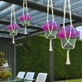 thumbnail image 6 of Sorbus Macrame Plant Hanger Indoor Outdoor Hanging Plant Pots Cotton Rope, Elegant for Home, Patio, Garden, 4-Pack, 6 of 14