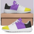 thumbnail image 3 of Nonbinary Flag Shoes Mens Womens Running Sneakers Mesh Breathable Jogging Walking Shoes White Size 10.5, 3 of 7