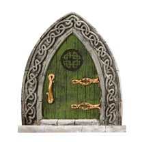 kjfeif Fairytales Door Decoration Miniature Ornaments Wooden Fairys Garden Door Dwarf Tree Door Mini Decoration Outdoor Garden Statues Mini Fairy Doors 1PC
