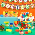 thumbnail image 5 of 53 Pcs Block Party Supplies,Building Blocks Birthday Decorations Set - Building Block Birthday Balloons,Building Block Banner Cake Topper etc Colorful Building Block Birthday Party Decorations, 5 of 8