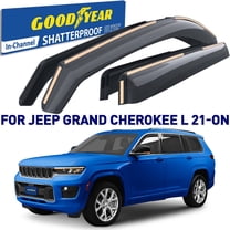 Goodyear Shatterproof in-Channel Window Deflectors for Jeep Grand Cherokee L 2021-2026, Rain Guards, Window Visors for Cars, Vent Deflector, Car Accessories, 4 pcs - GY008185