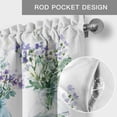 thumbnail image 5 of Spring Flower Valances for Windows Potted Plant Vintage Floral Leaf Watercolor Rod Pocket Curtain Valance Window Treatment Short Curtains for Kitchen Living Room, 42"x12", 5 of 9