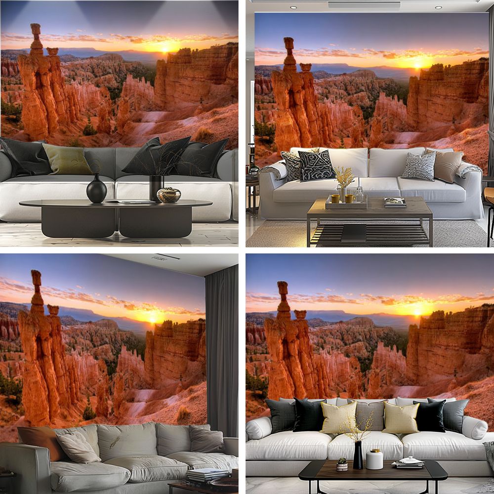 Peel and Stick Wallpaper Bryce Canyon Sunrise Modern Art Wall Mural Decor Self Adhesive and Removable 69in x 98in