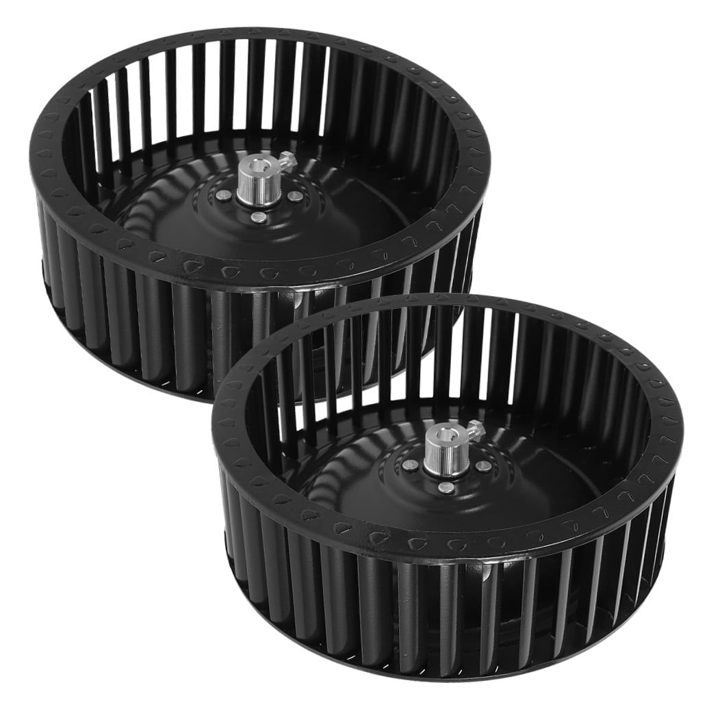 CRILSTYLEO 2pcs Range Hood Motor Wind Wheel Black Metal Ventilation for Kitchen Environment