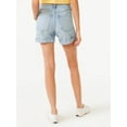 thumbnail image 4 of Free Assembly Women’s Rolled Cuff Jean Shorts, 4” Inseam, Sizes 0-22, 4 of 8