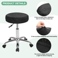thumbnail image 2 of Uxcell 2-Pack Fundas Redondas para Taburetes de Bar, para Cojín de Taburete de Terciopelo Lavable de 12-14 Pulgadas con Bandas Elásticas [Negro], 2 of 7