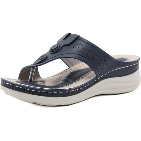 

Ethnic Women s Summer Beaded Sandals Beach Wedge Sandals Casual Comfortable Mid High Wedge Beach Sandals