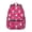 Pink Baseball Caps, variant on Pink Baseball Gear Pattern Backpack for School, Cute School Bag with Adjustable Shoulder Straps and Padded Back, 15.3"x11"x7.1"