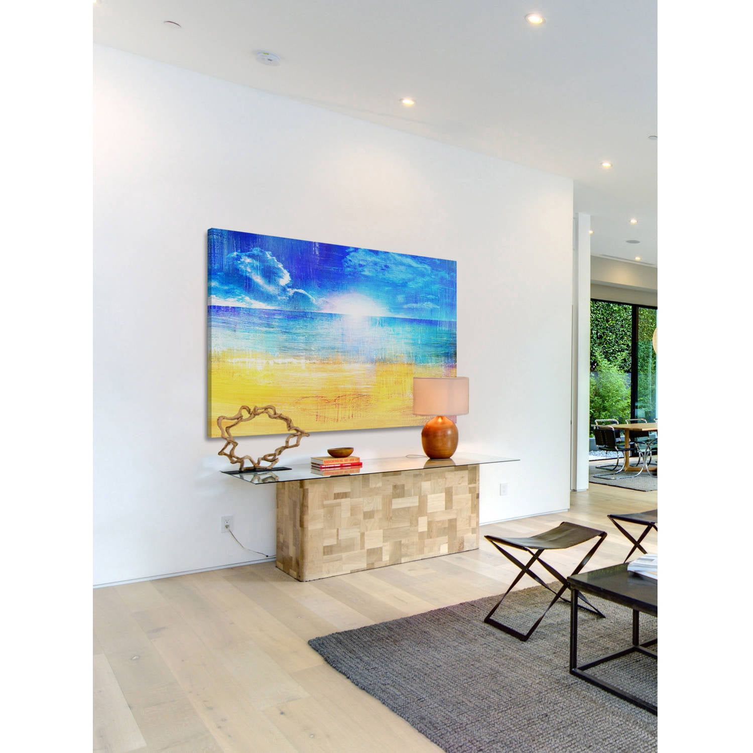 Parvez Taj "Horizon Sun" Painting Print on Wrapped Canvas