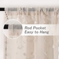 thumbnail image 2 of Cortinas transparentes MYSKY HOME con pompones, color beige, 160 x 160 cm, 2 paneles, 2 of 7