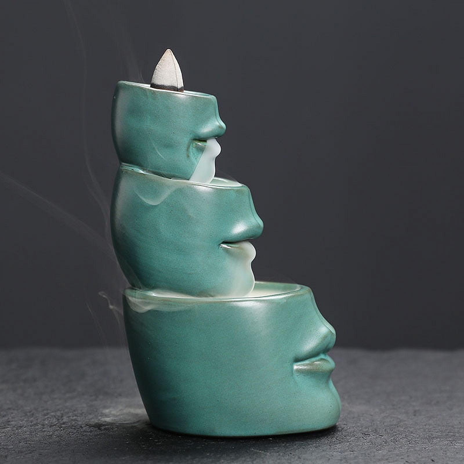 Creative European Style Facial Backflow Incense Burner Smoke Artistic Incense Holder Home Decoration Crafts Accessories