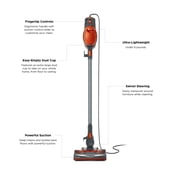 Shark Rocket Ultra-Light Corded Stick Vacuum, Carpet and Hardfloors, Pet Friendly, with Swivel Steering, HV301 Gray/Orange