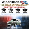 thumbnail image 2 of 2005 Honda Element Beam Wiper Blades Wipers w/1yr Warranty (Set of 3) w/Rear Wiper (WiperBladesUSA), 2 of 5