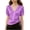 Purple, variant on Women's V-Neck Puff Sleeve Drawstring Ruched Waist Fitted Satin Blouses for Women Dressy Casual Wear