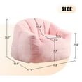 thumbnail image 5 of Bean Bag Chair for Adults and Kids, Oversized Bean Bag Sofa Chair with Armrests Stuffed High-Density Foam, Lazy Sofa Lounge Floor Sofa for Living Room,Bedroom Reading,Pink, 5 of 11